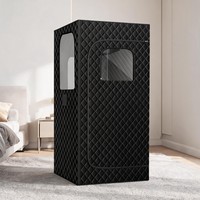 Tente de sauna vapeur portable pour 1 personne, pliable, sauna intérieur à domicile avec générateur de vapeur, chaise, télécommande, spa vapeur personnel