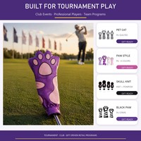 Housse de tête de driver de golf personnalisée en cuir PU brodé, protection de club, vente en gros, logo OEM, emballage cadeau, douce et de qualité supérieure
