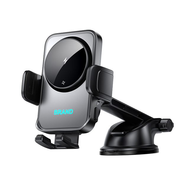 Auto Clamping 15W PD Wireless Car Charger OTP Automatic Charging Phone Holder Heavy Duty Adjustable Height Car Phone Mount