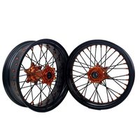 Kit de Ruedas de Aluminio CNC Anodizado Naranja para Motocicleta KTM EXC 150-525 2008-2026, Piezas para Motocicleta