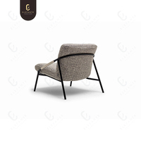 Fauteuil en tissu velours moderne nordique, fauteuil scandinave Husk, fauteuils inclinables Bergere, fauteuil Teddy pour salon de villa