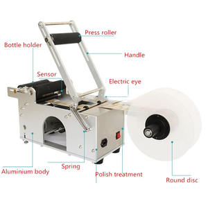 Etiquetadora Semiautomática Eléctrica para Botellas Redondas MT50 con Motor y Embalaje de Madera - Product Image 3