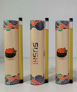 Custom Printed Eco Paper Sushi Slide Tube, Food Grade Pull Out Paper Tube Packaging with Sauce Box for Hand Roll Sushi - Product Image 5
