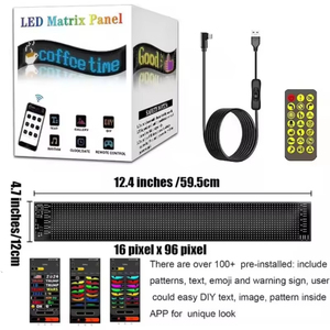 หน้าจอ LED แบบยืดหยุ่นสำหรับติดตั้งด้านหน้ารถยนต์ แผงควบคุม 12V ควบคุมผ่านแอพ Android พร้อมรีโมท สำหรับรถบรรทุก ใช้เป็นไฟโฆษณาและอุปกรณ์เสริม - Product Image 3