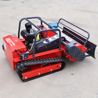 Tondeuse robot télécommandée durable pour terrains accidentés, certifiée CE EPA, à essence, pour la coupe de l'herbe dans les vignobles, sur les pentes et dans les fermes