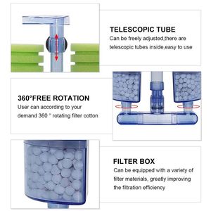 Pompe à <span class=keywords><strong>air</strong></span> verte en <span class=keywords><strong>mousse</strong></span> <span class=keywords><strong>double</strong></span> aquarium Xinyou, tête d'alimentation, entrée d'hydro, éponge de pré-filtration XY-2900 - Product Image 4