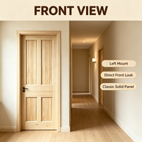 Porte intérieure rustique en pin massif, porte en bois non finie pour la décoration intérieure de chambre de ferme