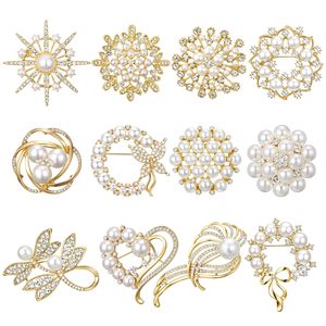 Colección de broches de perlas de aleación de zinc personalizados, estilos clásicos de flores, corazones, lazos y redondos para mujer, uso diario, fiestas, bodas, regalo, OEM, ODM - Product Image 2