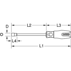 KS TOOLS ERGOTORQUEplus Destornillador de vaso, 3 bordes, M5 - Product Image 3