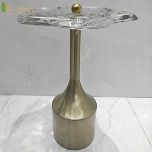 <span class=keywords><strong>Table</strong></span> basse <span class=keywords><strong>ronde</strong></span> U-best pour salon d'hôtel, plateau en <span class=keywords><strong>plexiglas</strong></span>, <span class=keywords><strong>table</strong></span> d'appoint en acier inoxydable, décoration de chevet - Product Image 3