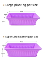 Pot de fleurs rectangulaire en plastique épais et coloré, idéal pour les jardins et les balcons – Meilleures ventes