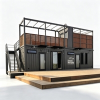 Maisons de bureau préfabriquées de luxe en conteneurs, toilettes, cafés et boutiques pour parcs de glamping extérieurs en conteneurs préfabriqués