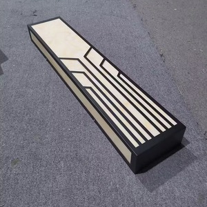 Lampe murale extérieure en acier inoxydable, bande LED longue, étanche, éclairage de jardin, 110-240V, montage mural - Product Image 3