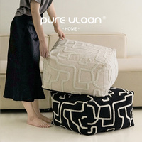 Nouvelle Housse de Coussin de Sol Designer, Housse de Pouf Décorative Brodé pour la Maison, Housse de Tabouret Ottoman, Décoration de Salon, Coussin de Siège, Repose-Pieds