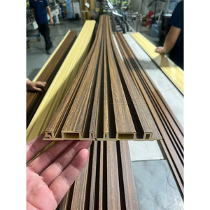 Panel Dinding Dekoratif Berbentuk Pagoda Piramida dari Serat Bambu, Komposit Kayu Plastik (WPC) Tahan Air dan Api, Tampilan Kayu - Product Image 3
