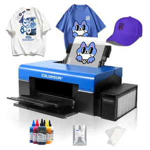 Mini multifungsi desktop murah a4 l805 kit tinta printer film pencetak dtf siklus tinta putih mesin cetak kaus a4