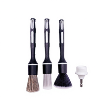 Lot de 3 brosses de nettoyage pour perceuse, kit de brosses de detailing automobile en poils de sanglier pour le nettoyage des interieurs de voiture, des jantes et des interstices – Vente en gros