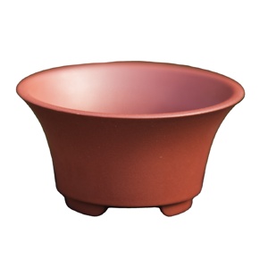 Oblique circle plastic bonsai pot with strong ability to hold weight