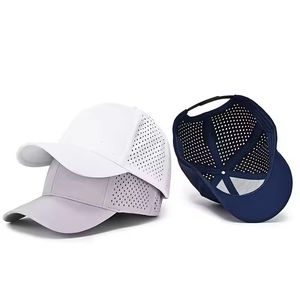 Wholesale Quick Dry Sporty Style Golf Cap Hole Perforated Mesh Custom Baseball Cap PVC Patch Printing Embroidery <b>Hat</b> - Product Image 2