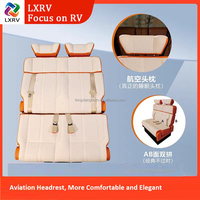 Sièges de voiture modifiés LXRV confortables et sécurisés, convertible en lit-canapé, en cuir Nappa perforé respirant, sièges doubles pour Sprinter Van