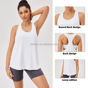 Nouveau chemisier <span class=keywords><strong>de</strong></span> sport pour femmes lâche licou gilet Yoga vêtements séchage rapide respirant confortable gratuit sans manches Fitness <span class=keywords><strong>haut</strong></span> <span class=keywords><strong>de</strong></span> course - Product Image 3