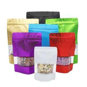 Şeffaf Pencereli, Tekrar Kapatılabilir Bebek Maması, Çay, Baharat, Çeşni Fermuarlı Poşetler, Özel Baskılı Renkli Alüminyum Kaplı Ayaklı Kese Ambalajı - Product Image 1