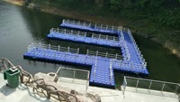 Bloc de ponton flottant double en plastique HDPE modulaire pour plateforme aquatique, yacht, quai de bateau