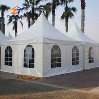 Tente Pagode Modulaire Personnalisable en Aluminium et PVC pour Expositions Extérieures, Banquets, Glamping, Camping, Complexes Hôteliers et Fêtes sur la Plage