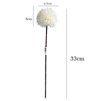 Fleur artificielle en soie, chrysanthème en forme d'ail, fleur de tennis de table, pissenlit, décoration de table - Parfaite pour les mariages et la photographie en extérieur