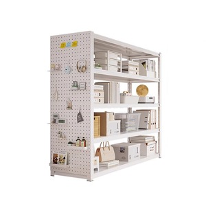 Home Storage <b>Shelves</b> 5 Tier Pegboard Rack Floor Standing Multipurpose Bookcase For Office And Living Room - Product Image 5