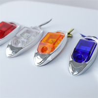 Promotion : Feu de gabarit latéral ovale 6 LED 12V 24V, rouge/ambre, pour camion, remorque, camping-car, étanche, à montage en surface, indicateur LED