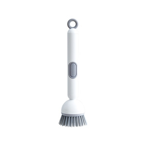 Kitchenware Scrubbing <b>Brush</b> With <b>Long</b> <b>Handle</b> Nylon Bristles For Pots And Pans Multi Functional Cleaning Tool - Product Image 2