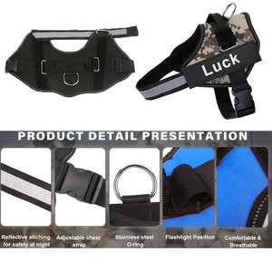 Custom Logo Hondenharnas Vest Id Patch Reflecterende Ademende Verstelbare Huisdier Harnas Designer Hondentuig Outdoor Hond Producten - Product Image 4