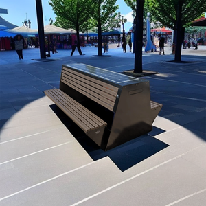 Asiento Inteligente Solar para Parque con Carga Inalámbrica USB, Música, Doble Fila de Asientos, Punto de Acceso WiFi, Banco Largo Solar 2309 Metal Park B 2309 - Product Image 2