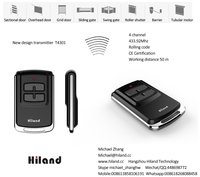 Hiland Télécommande sans fil 4 canaux 433Mhz Télécommande pour porte de garage électrique