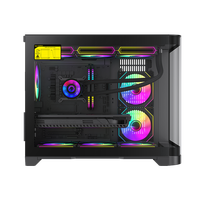 GAMEMAX HYPE-M Mid Tower MicroATX Gaming PC Case with Curved Glass Panel Steel Construction in Stock