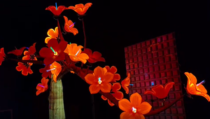 Lampe décorative d'extérieur IP65 en forme de fleur de Kapok pour festival lumineux et ambiance festive - Product Image 1