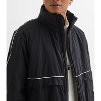 Veste matelassée pour homme, coupe-vent, col rabattu, imperméable, avec fermeture éclair contrastée, design personnalisé OEM, haute qualité