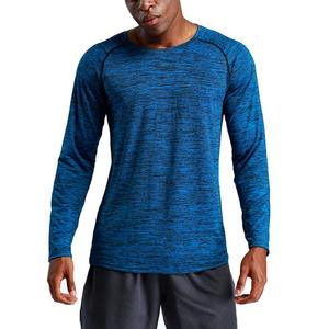 2025 <span class=keywords><strong>da</strong></span> uomo a manica lunga Fitness <span class=keywords><strong>palestra</strong></span> <span class=keywords><strong>da</strong></span> corsa Tshirt a compressione rapida e asciutta leggera a buon mercato sport tinta unita maglia Slim Fit 180g - Product Image 3