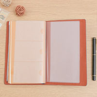 Set Jurnal Vintage Ber-resleting, Buku Catatan Kulit Imitasi, Binder Perjalanan, Buku Kertas Kraft