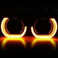 VAHID Bulk 5D Crystal Angel Eyes WRGB LED Halo Ring, contrôle par application mobile, étanche, feux de jour pour voiture, pièces de rétrofit