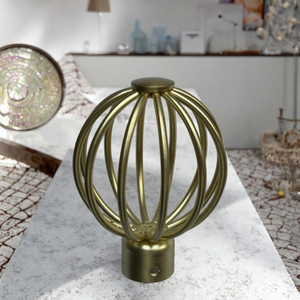 Modern Design Black Vintage Round Finials Durable Metal PC Drapery Rod <strong>Ends</strong> Cover Fashionable <strong>Curtain</strong> <strong>Poles</strong> Tracks &amp; Accessories - Product Image 2