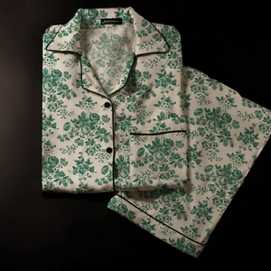 Ensemble de vêtements de détente imprimé personnalisable Ensemble de pyjamas en coton Ensemble de pyjamas d'été pour Pijamas Femme - Product Image 2