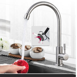 Filtro de grifos, purificador de agua del grifo, grifos de lavabo de cocina negros extraíbles de un solo orificio con rociador - Product Image 6