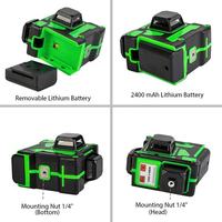 Niveau laser vert 3D à 12 lignes de qualité industrielle, outil d'auto-nivellement pour la décoration intérieure et les mesures de bricolage