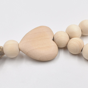 Farmhouse-Style Tassels <strong>Beads</strong> with Heart Wood <strong>Bead</strong> Garland Rustic Country Decor Prayer <strong>Beads</strong> for <strong>Door</strong> Knobs Home Decor - Product Image 5