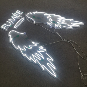 Custom Design Led angel wings flessibile silicone light flex neon RGB logo Wedding bar living - Product Image 4