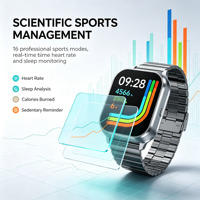 Montre connectée 2-en-1 D8Pro 2026 avec écouteurs sans fil, écran 2,01 pouces, pour musique, moniteur de fréquence cardiaque, suivi du sommeil, IP67, magnétique, Android