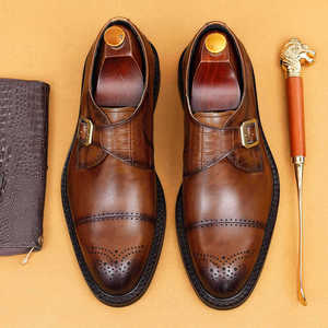 High Quality British Style Men's Oxford <b>Slip</b>-<b>On</b> <b>Waterproof</b> Evergreen Genuine Leather Lining Office Formal Business Wedding <b>Shoes</b> - Product Image 3