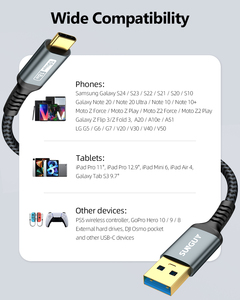 Cable de Carga Rápida SUNGUY USB C de 18W y 0.6m, Cable de Datos USB Trenzado y Resistente para Teléfono Móvil, Banco de Energía y Automóvil, Listo para Enviar - Product Image 6